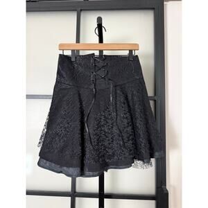 Criminal Damage Spine Skirt Lace Overlay Size Large